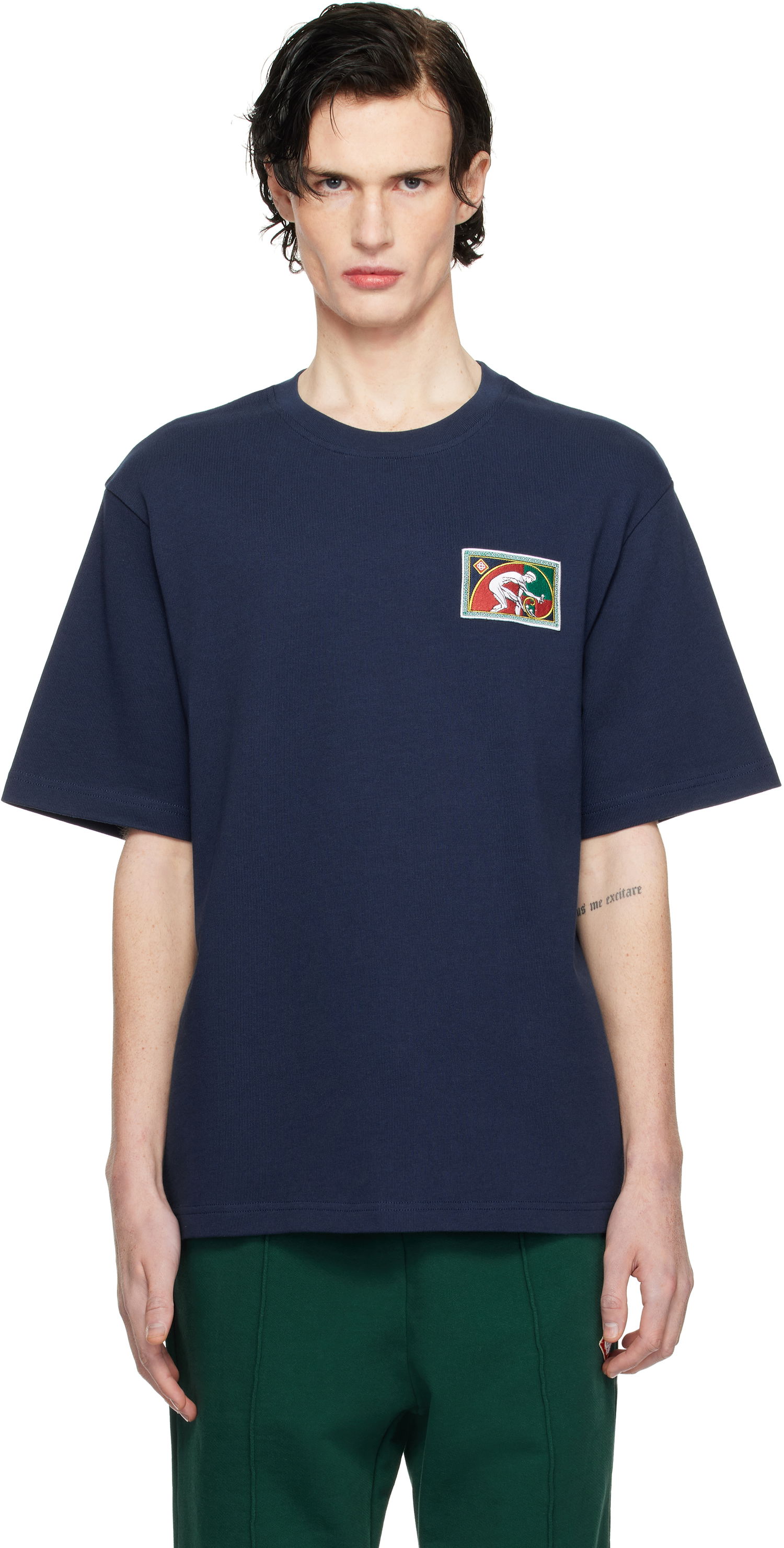 Tričko Casablanca Fibonacci Patch T-Shirt Navy | MPS25-JTS-027-03, 0