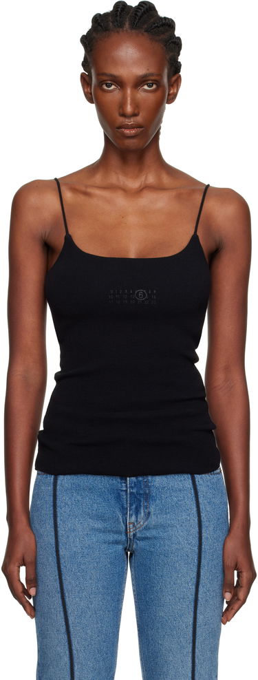 Tielko Maison Margiela MM6 Maison Margiela Lycra Jersey Tank Top Čierna | S52NL0073 M20122, 0