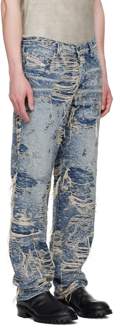 Džínsy Diesel Diesel 1988 D-Ark Regular Fit Distressed Jeans Modrá | A19193 09M04, 4