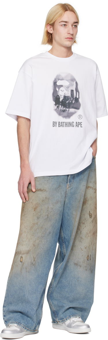 Tričko BAPE Painting Relaxed Fit Graphic T-Shirt Biela | 001TEK801305M, 3
