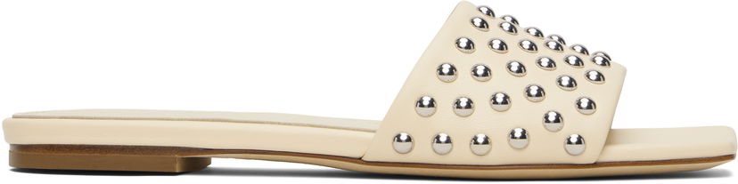 Doplnky Aeyde Aeyde Anna Studded Leather Sandals Béžová | A11-FS-BRNS08FL185-SS25-100-007