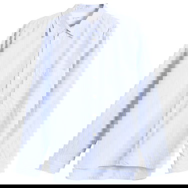 Košeľa Universal Works Office Stripe Square Pocket Shirt Size Small Modrá | P33066-BLU, 0