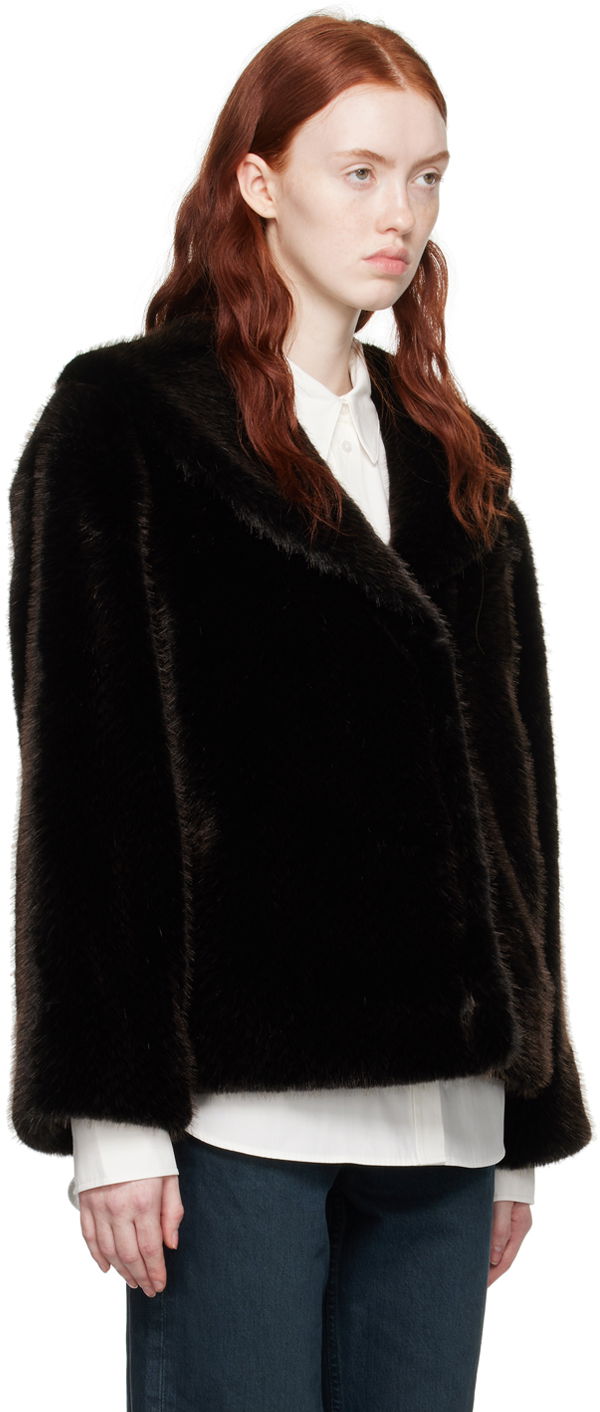 Bunda Anine Bing Hilary Faux-Fur Jacket Čierna | A-01-7167-077, 1