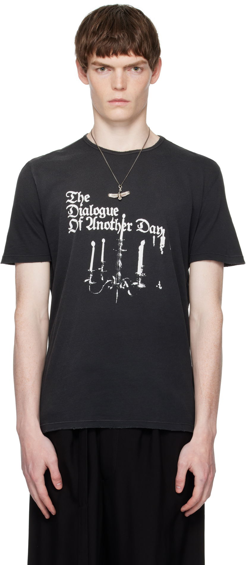 Tričko Ann Demeulemeester Ann Demeulemeester Standard Chandelier Print T-Shirt Čierna | B0012877-FA637-098