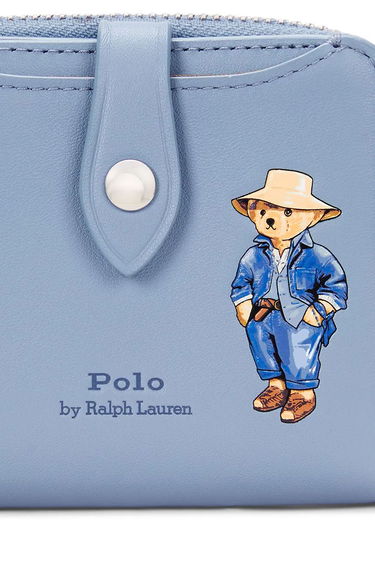 Peňaženka Polo by Ralph Lauren Bear Print Leather Wallet Modrá | 427960635, 4