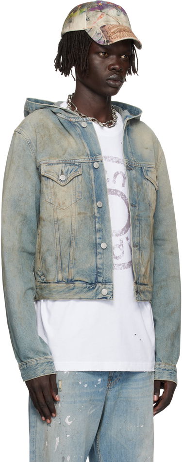 Bunda Acne Studios Acne Studios Hooded Denim Jacket Modrá | C90199-, 4