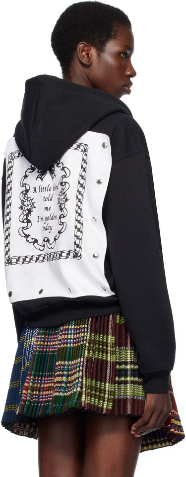 Mikina Chopova Lowena Chopova Lowena Emotional Napkin Panelled Zip-Up Hoodie Čierna | 5232, 2