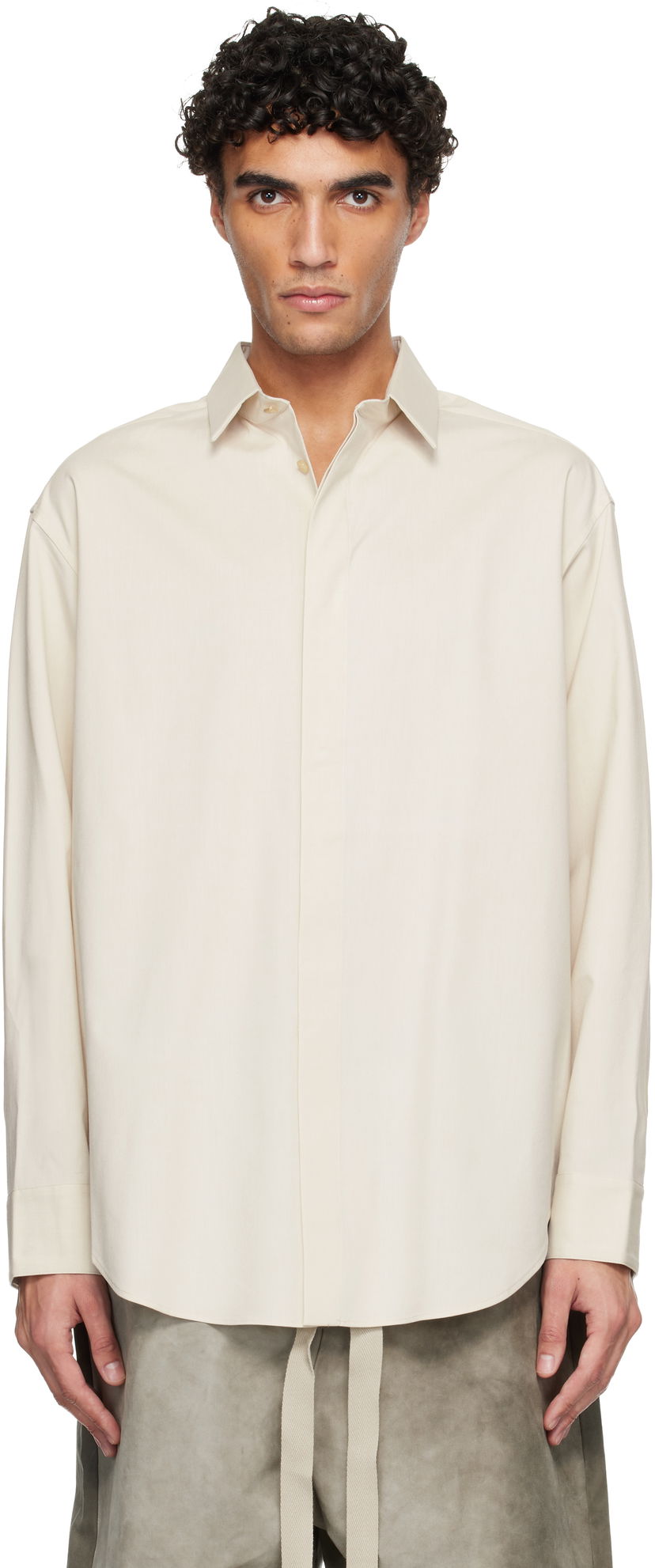 Košeľa Fear of God Cotton Wool Oxford Classic Shirt Béžová | FG25FW60-606OXF-120