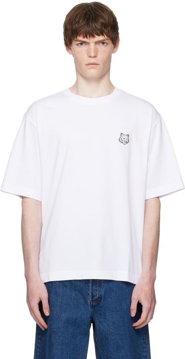 Tričko MAISON KITSUNÉ Maison Kitsuné Fox Head Patch Comfort T-Shirt Biela | PM00109KJ0119, 0