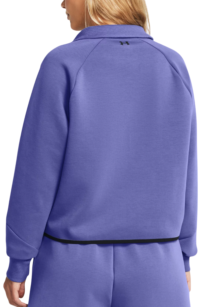 Mikina Under Armour Unstoppable Fleece Rugby Cropped Pullover Fialová | 1382746-561, 1