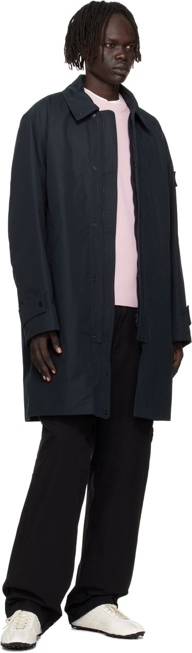 Kabáty Stone Island Weatherproof Cotton Canvas Long Coat Navy | K2S15 7100018 S00F1, 4