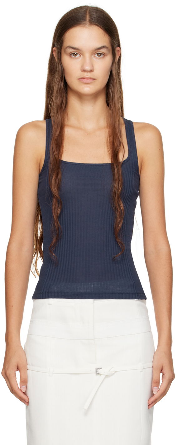 Tielko Jacquemus Le Chouchou 'Le Débardeur Caraco' Tank Top Navy | 23H233JS170-2314, 0