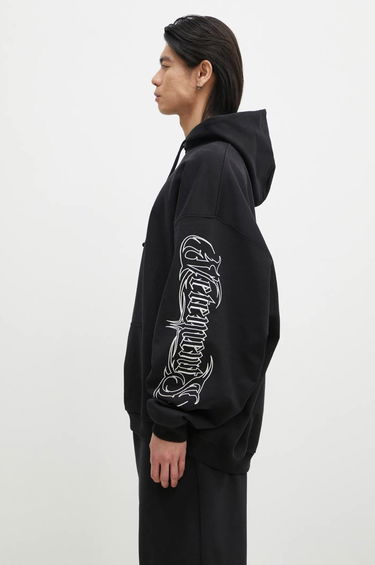 Mikina VETEMENTS Oversized Hoodie With Embroidered Sleeves Čierna | UA66HD750B, 1