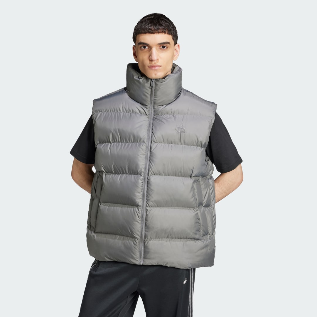 Vesta adidas Performance Tonal Puffer Vest Šedá | IY3401, 0