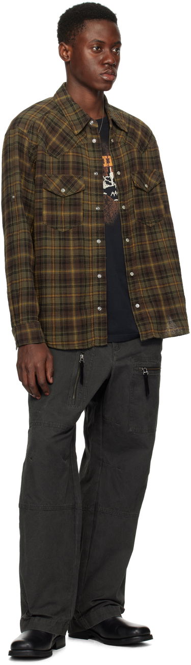 Košeľa ISABEL MARANT Isabel Marant Panema Plaid Shirt Zelené | 25PCH0225HA-C1I03H, 3