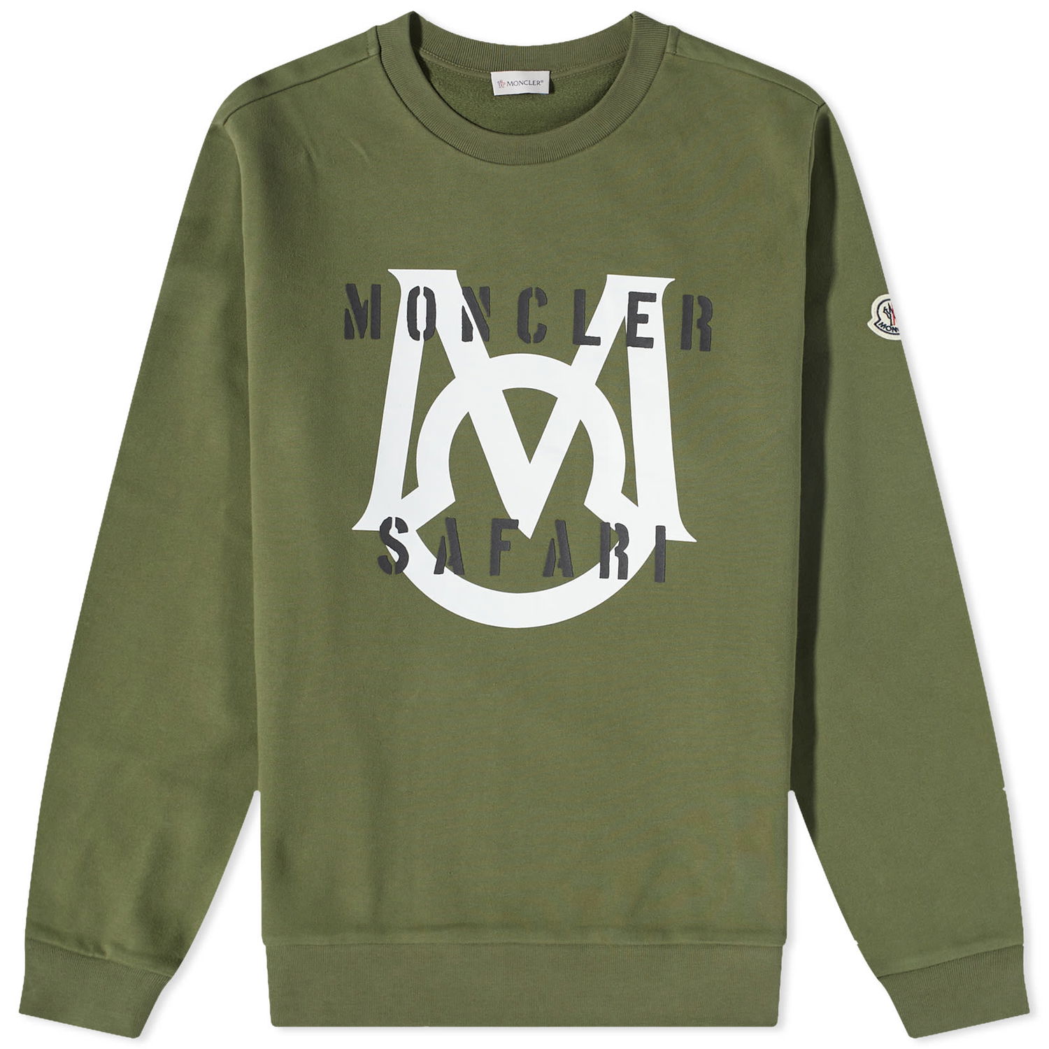 Mikina Moncler Large M Crew Sweatshirt Zelené | 8G000-35-899WC-875, 0