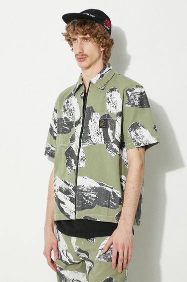Košeľa MARKET Work Shirt With Classic Collar Zelené | 369000152, 0
