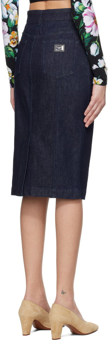 Sukňa Dolce & Gabbana Dolce&Gabbana Stretch Five Pocket Pencil Denim Midi Skirt Modrá | F4CYAD G8MS5, 2