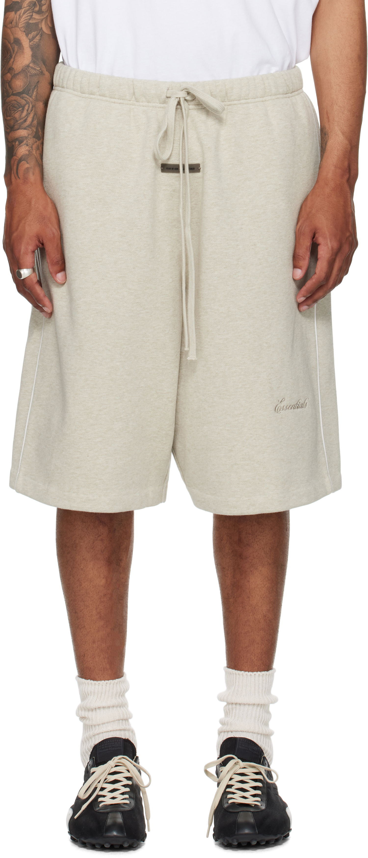 Šortky Fear of God Fear of God ESSENTIALS Fleece Basketball Shorts Béžová | 160SP254552F, 0