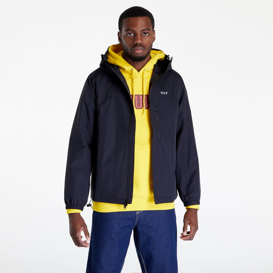 Vetrovka HUF Essentials Zip Standard Shell Čierna | JK00350 BLACK, 0