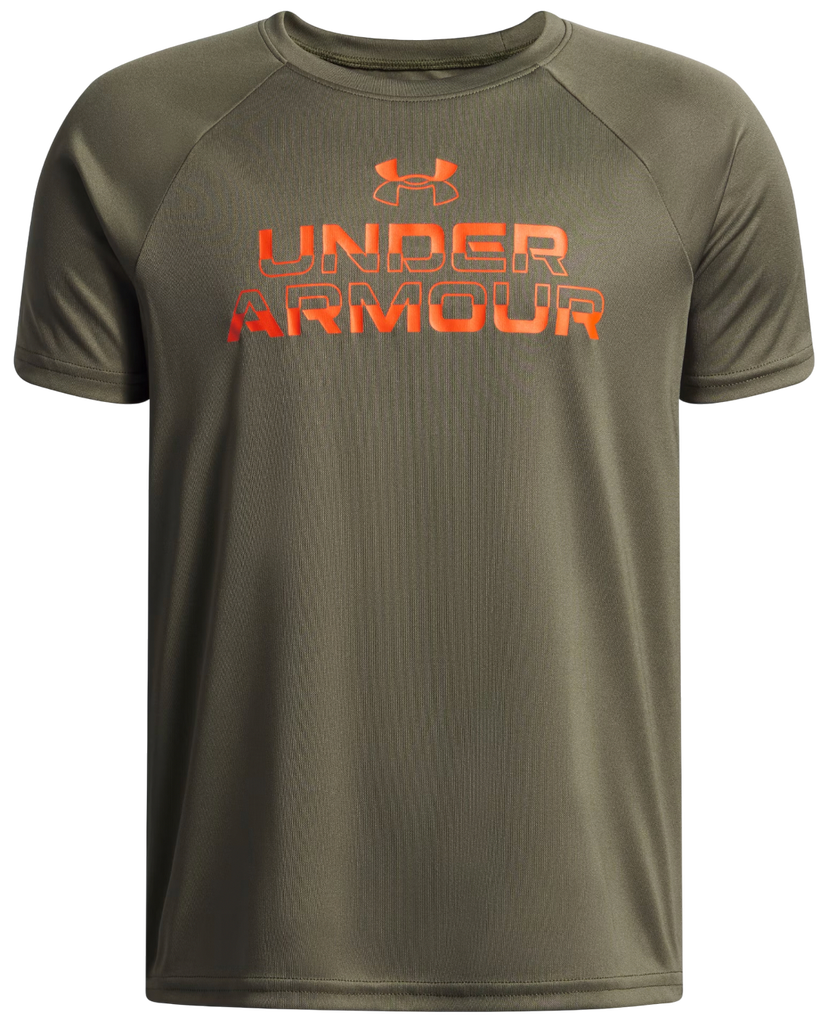Tričko Under Armour Tech Split Wordmark Short Sleeve T-Shirt Zelené | 1383010-390