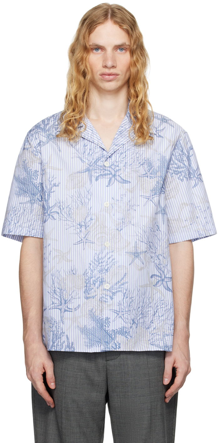Košeľa Versace Barocco Sea Striped Shirt Modrá | 1016206_1A11387, 0