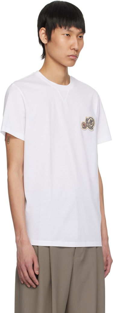 Tričko Moncler Moncler Double Logo Patch Cotton T-Shirt Zelené | K10918C000768390Y, 4