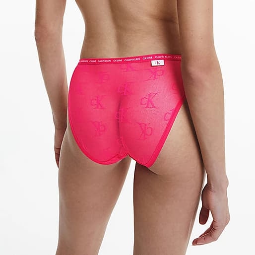 Nohavičky CALVIN KLEIN Logo Lace Bikini Ružová | QF6792E XI9, 1