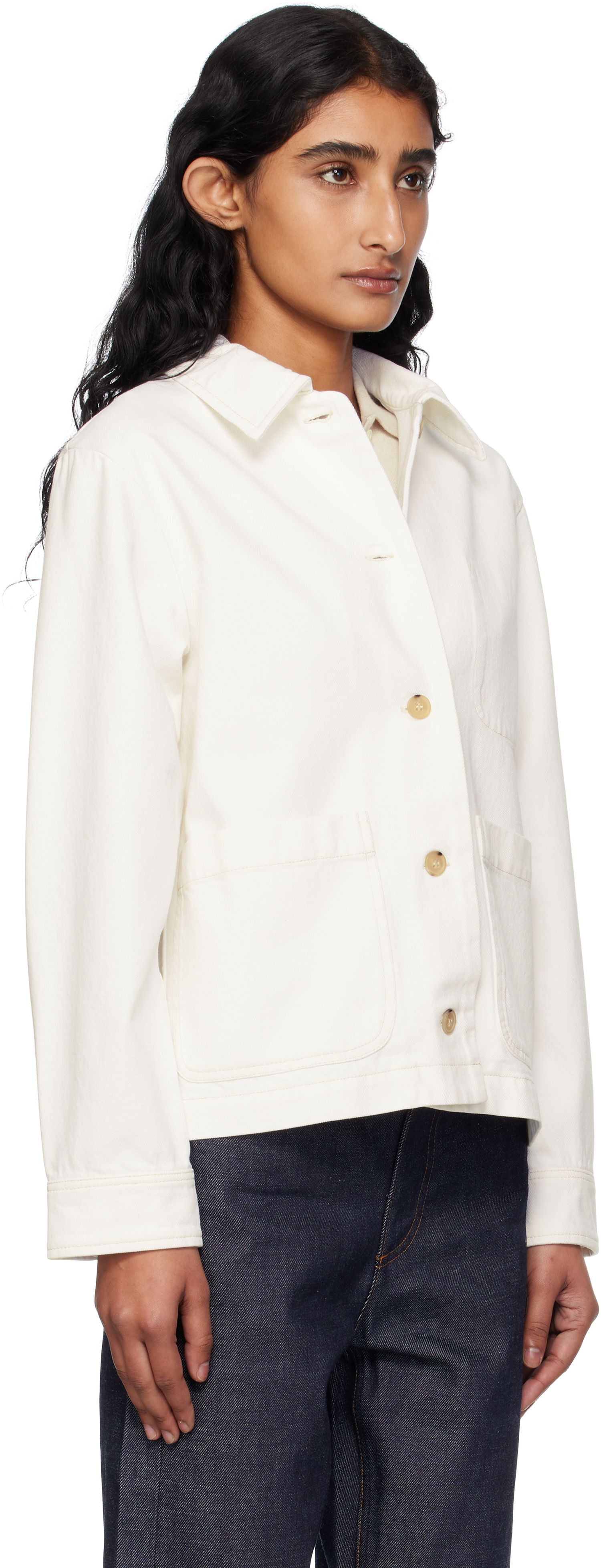 Bunda A.P.C. A.P.C. Nikkie Denim Jacket Biela | COGZV-F02937, 1