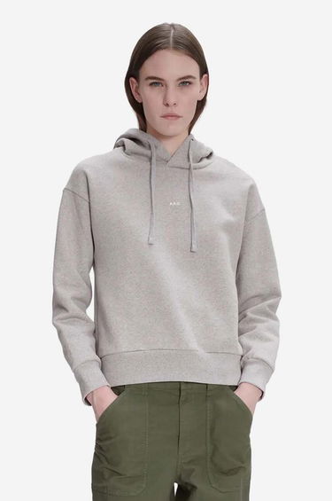 Mikina A.P.C. Hoodie Christina Cropped Šedá | COFDZ.F27624, 0