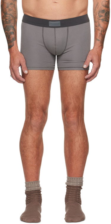 Boxerky SKIMS Three-Pack Cotton Boxer Briefs Šedá | BO-BBR-5634M, 3