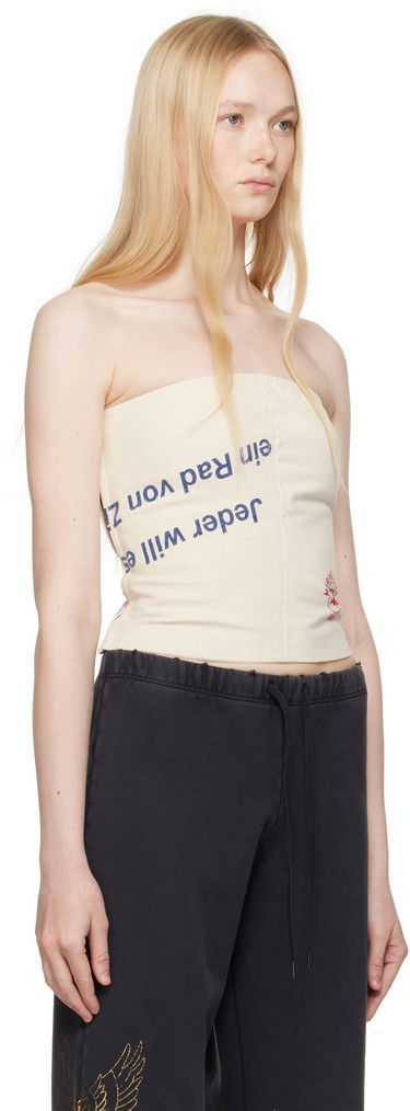 Tielko Marine Serre Marine Serre Regenerated Bustier Top Béžová | WTO436A UWOV0009, 1