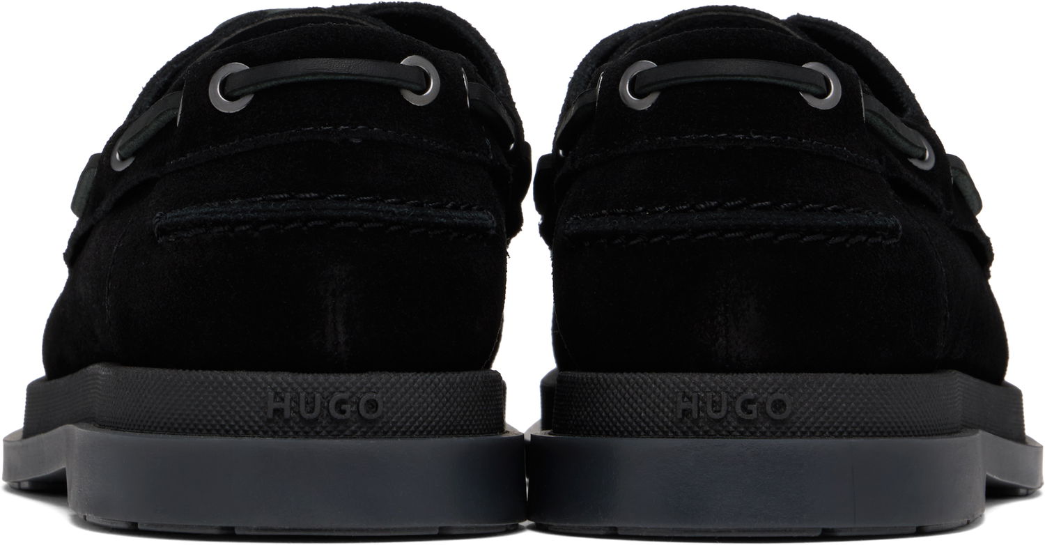 Doplnky BOSS Hugo Suede Fringe Trim Loafers Čierna | 50536224, 1