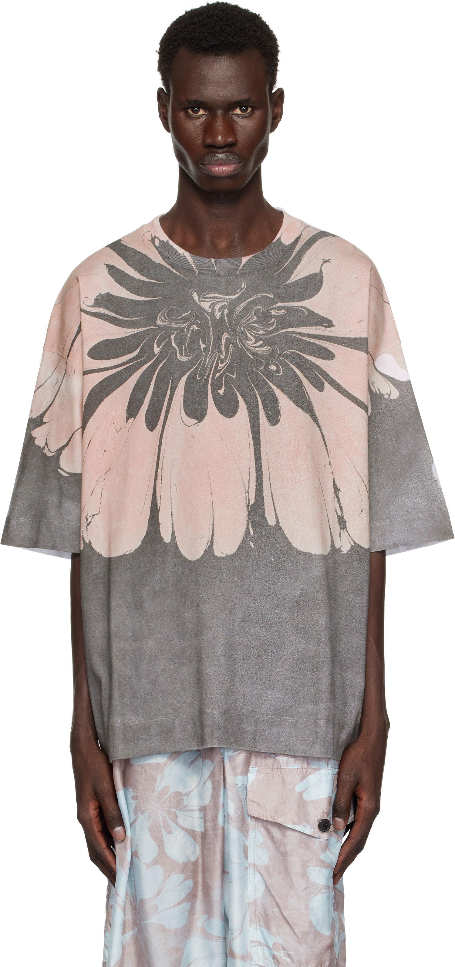 Tričko Dries Van Noten Dries Van Noten Floral Print T-Shirt Ružová | 251-021114-1603, 0