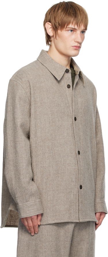 Košeľa Studio Nicholson Studio Nicholson Deck Wool Shirt Béžová | DECK SNM - 1296, 1