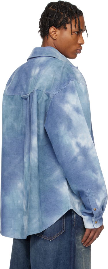 Košeľa ERL ERL Tie-Dye Corduroy Overshirt Modrá | ERL10B007, 2