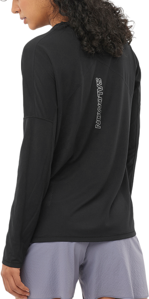 Tričko Salomon Salomon Sense Aero Long Sleeve Graphic Tee Čierna | lc2695-0, 1