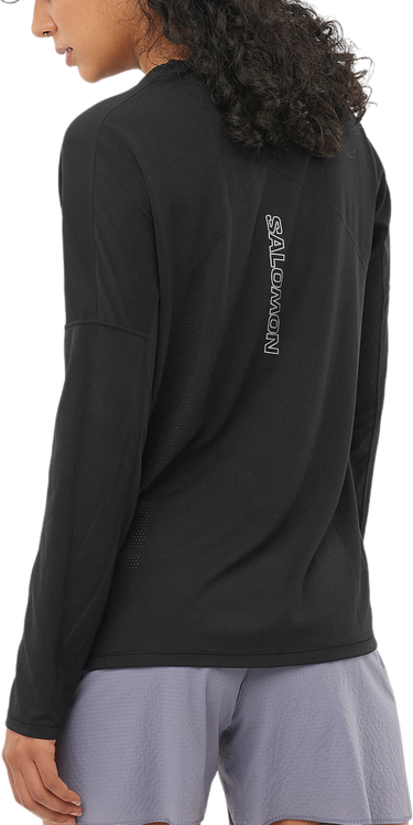 Tričko Salomon Salomon Sense Aero Long Sleeve Graphic Tee Čierna | lc2695-0, 1