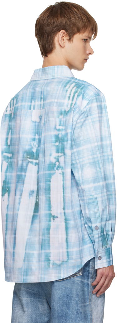 Košeľa Andersson Bell Andersson Bell Trompe L'oeil Printed Check Shirt Modrá | atb1340m, 2