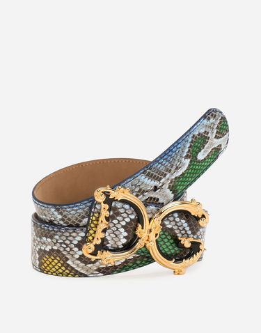Opasok Dolce & Gabbana Dolce & Gabbana DG Girls Multicolor Python Print Leather Belt Rôznofarebný | BE1517A2Y548S996, 3