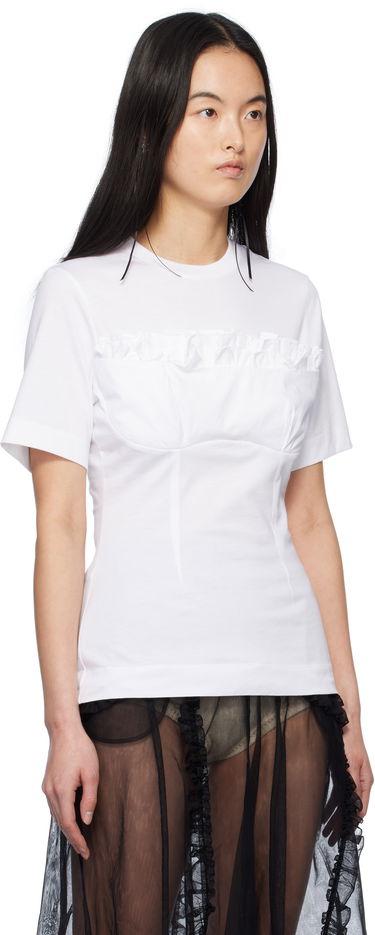 Tričko Simone Rocha Simone Rocha Balconette Bust Detail T-Shirt Biela | 5323 0553, 1