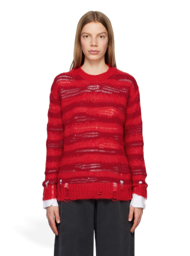 Sveter Acne Studios Distressed Sweater Červená | A60399-