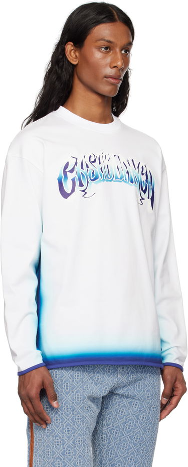 Sveter Casablanca Casablanca Fade Long Sleeve T-Shirt Biela | MS25-JTP-350-02, 1