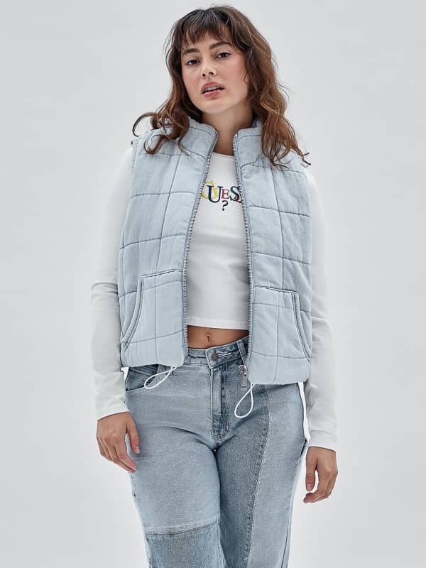 Vesta GUESS Cotton Puffer Modrá | W2RXN4D4RF0, 0