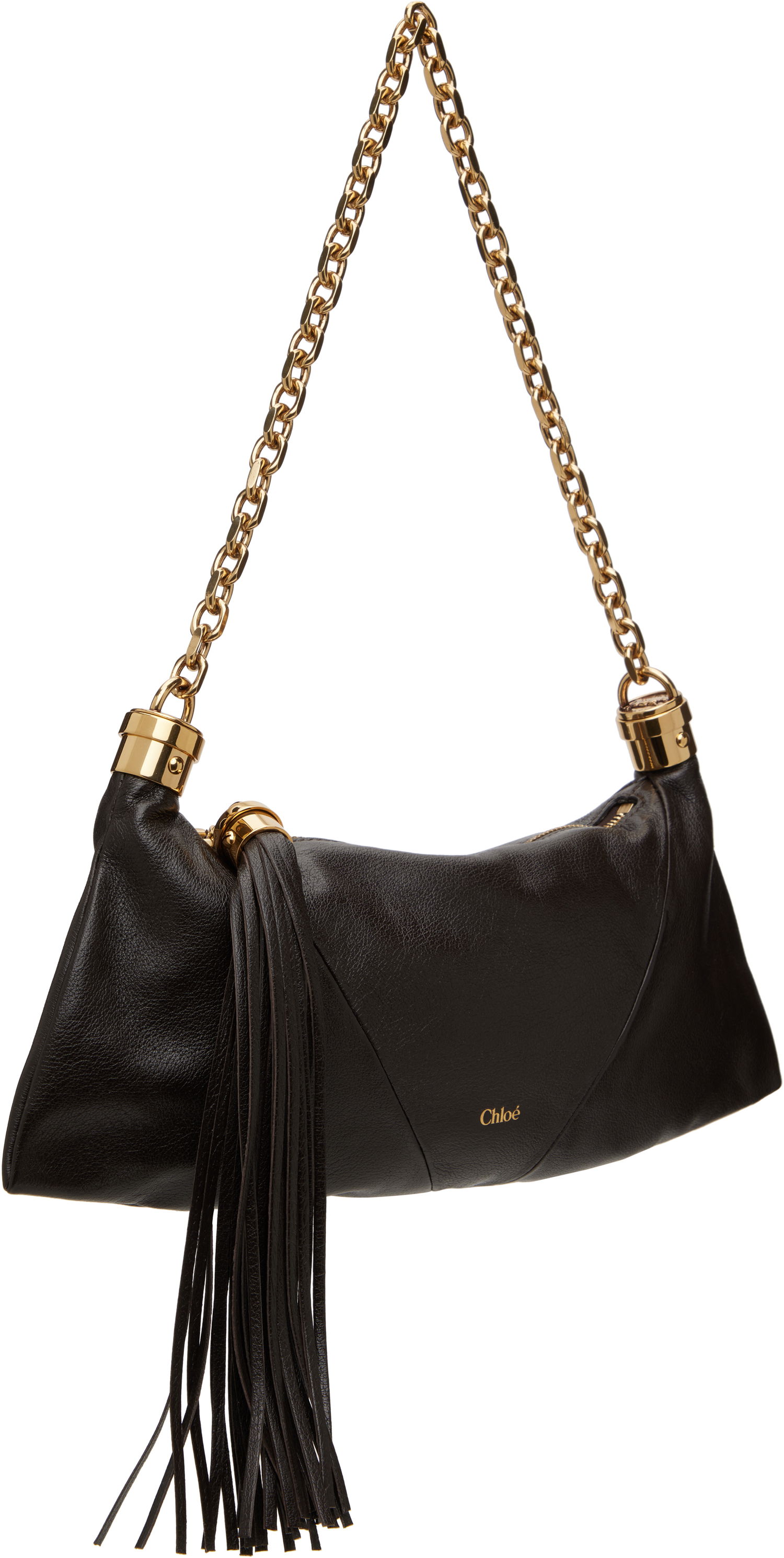 Kabelka CHLOÉ Chloe Small 'Foulard' Shoulder Bag with Tassel Hnedá | CHC25SS447O37, 1