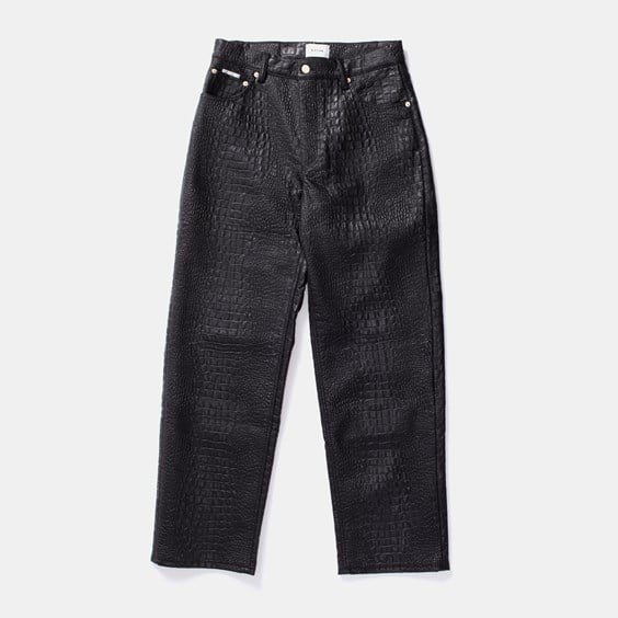 Džínsy Eytys Eytys Benz Croc-Embossed Leather Pants Čierna | A039037, 0