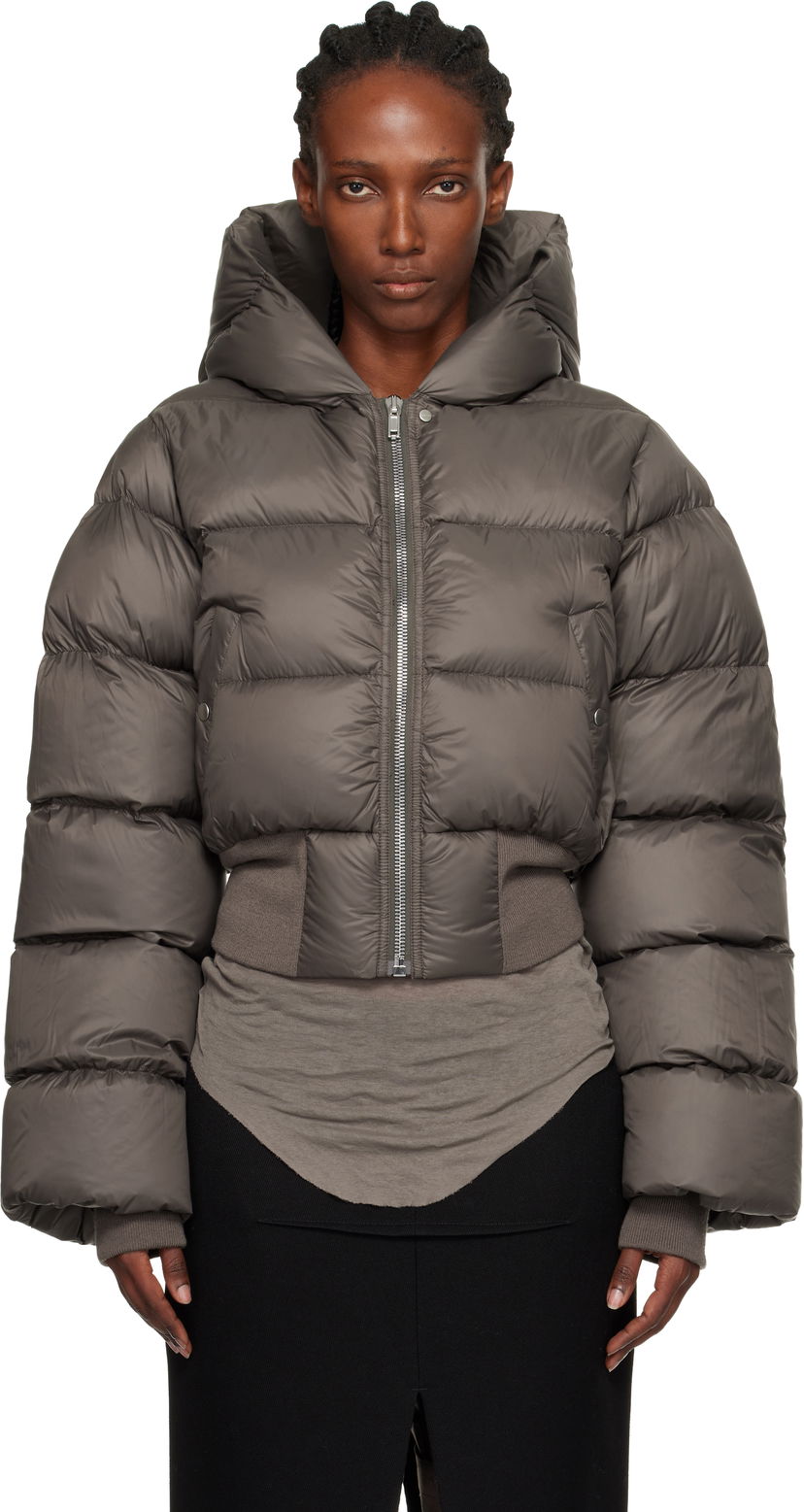 Prešívaná bunda Rick Owens Concordians Hooded Down Jacket Šedá | RP02E4775 NPD3