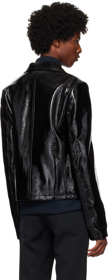 Bunda Courrèges Vinyl Biker Jacket Čierna | 324CBL195VY0014, 2