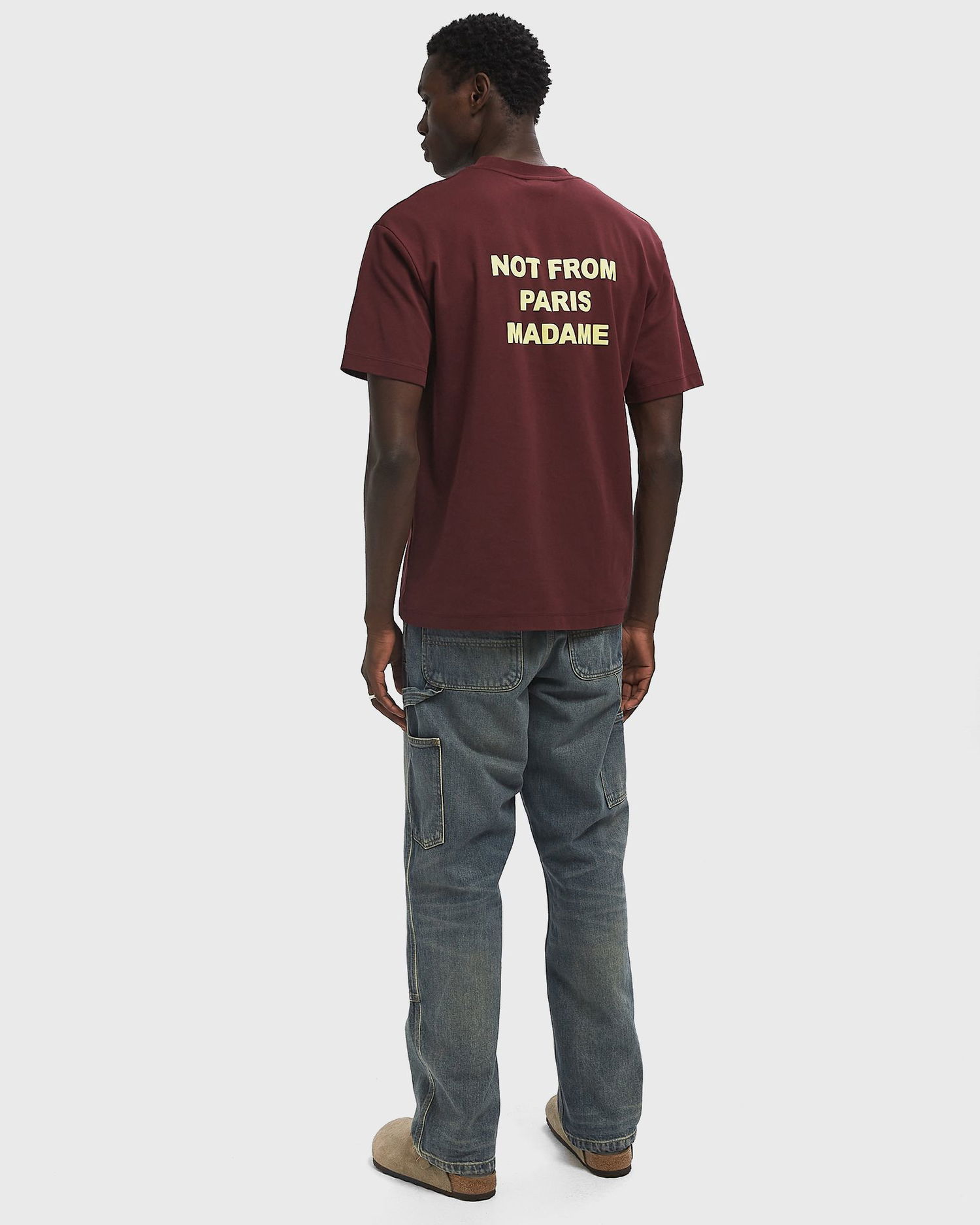 Tričko Drôle de Monsieur Drôle de Monsieur Slogan T-Shirt Vínová | I-TS203-CO002-WN, 1