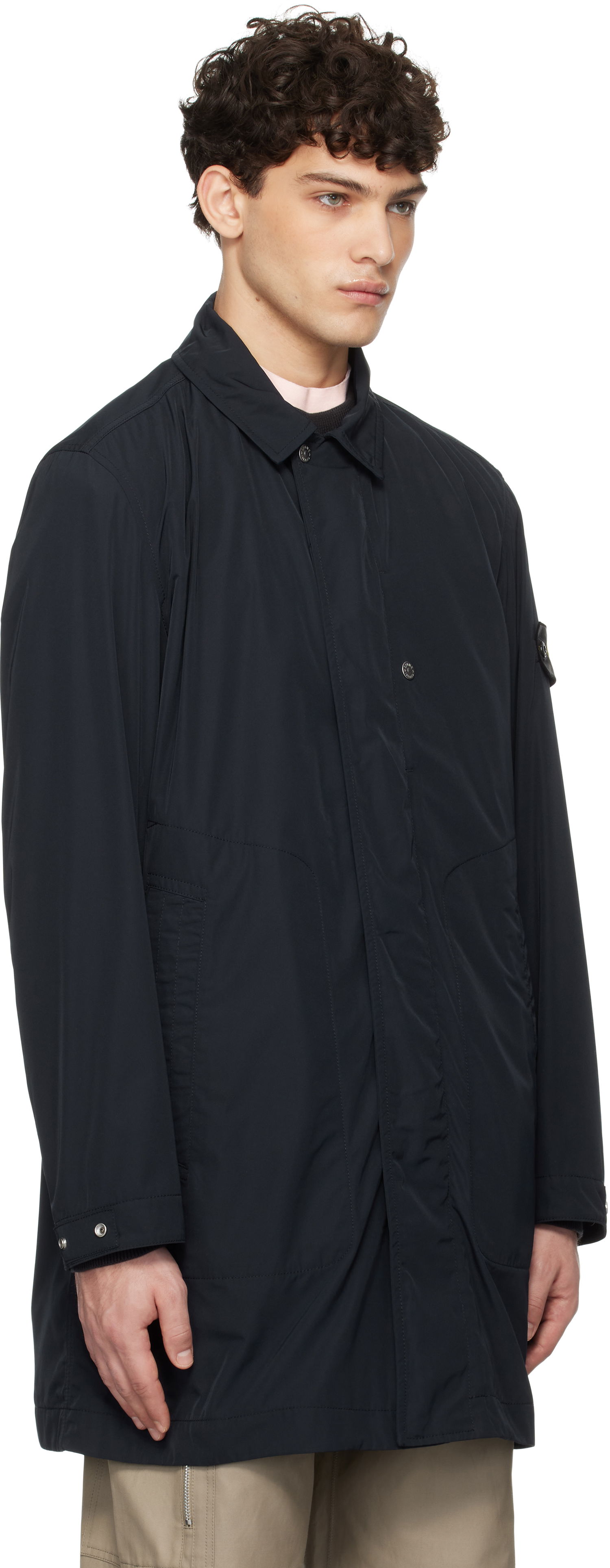 Pláštenka Stone Island Stone Island Micro Twill Coat Navy | K1S15 7100009 S0026, 1